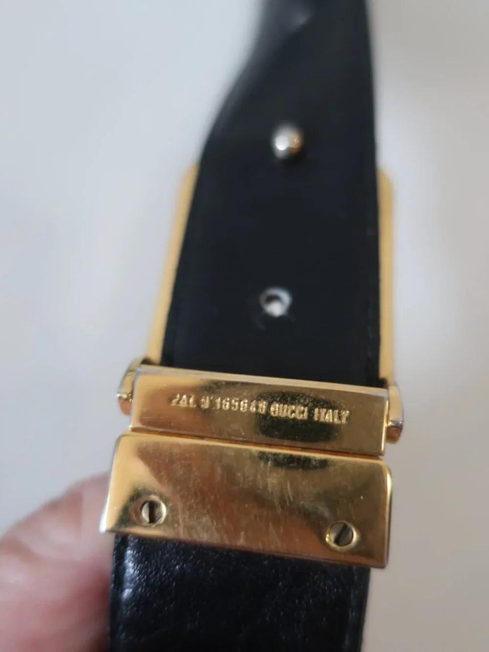 Mens Gucci Vintage Brown Leather Belt W/Gold Hardware L